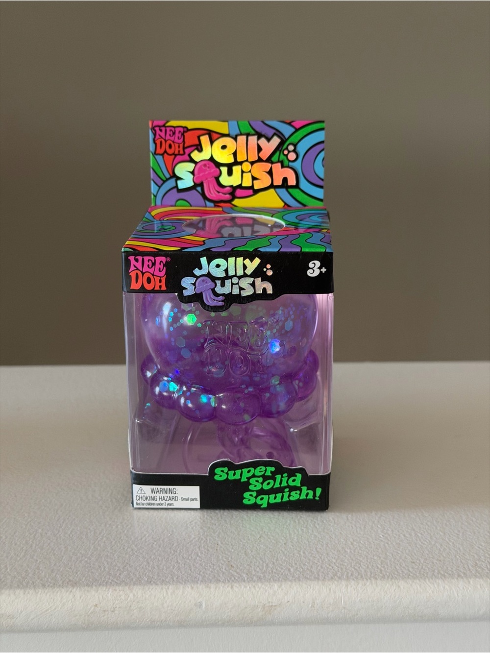 Nee doh Jelly Squish Super Solid Sensory Toy - Purple